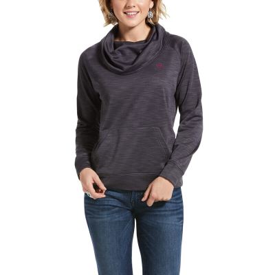 Ariat Western: Conquest Cowlneck Sudaderas Mujer - Gris Oscuro (GSDMA4759)